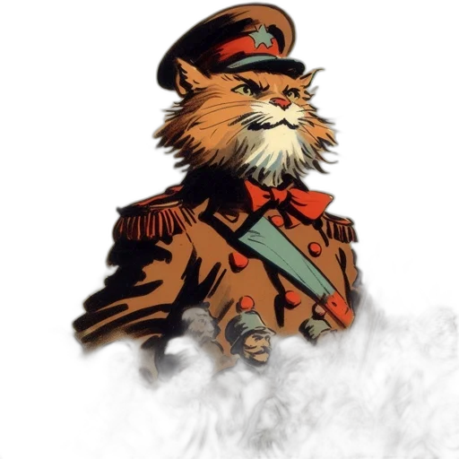 staff, jacket, hat, animal, concept art, comic book art, pixel art, fantasy art transparent PNG cut-out