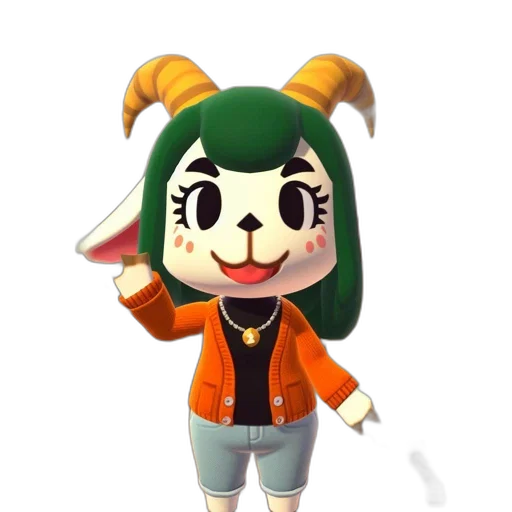 staff, animal, jacket, creature, 3d render, cartoon, concept art, pixel art transparent PNG cut-out