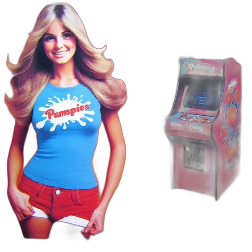 features, young, woman, casual, attire, holding, pumpies-branded, shirt transparent PNG cut-out