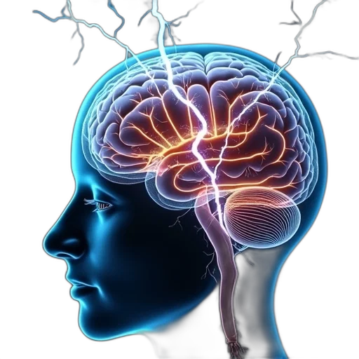 crown, second, image, close-up, brain, first, lightning, bolt transparent PNG cut-out
