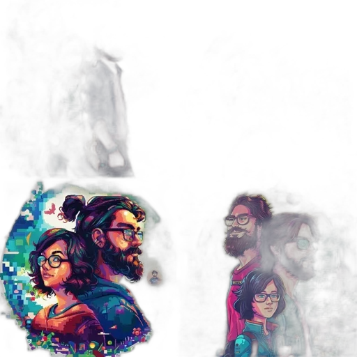 comic book art, concept art, fantasy art, cartoon, snow, fire, outer space, underwater transparent PNG cut-out