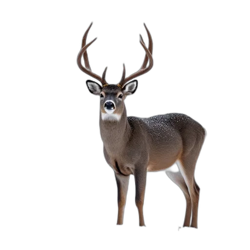 animal, crown, creature, jewelry, 3d render, photorealistic, concept art, white-tailed transparent PNG cut-out