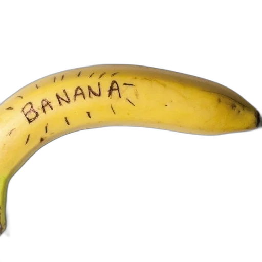 weapon, food, staff, animal, photorealistic, 3d render, banana, word transparent PNG cut-out
