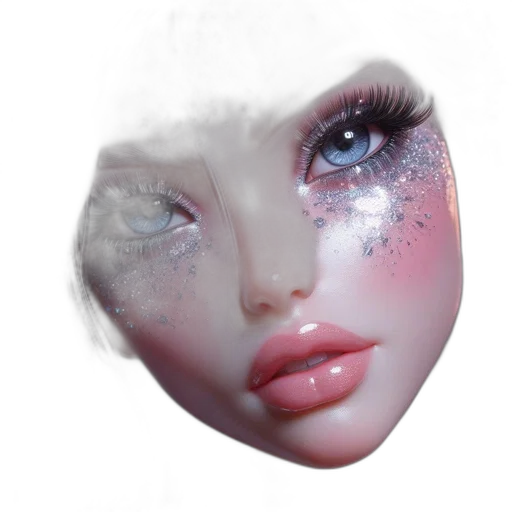 mask, face, creature, robot, photorealistic, 3d render, fantasy art, vaporwave transparent PNG cut-out