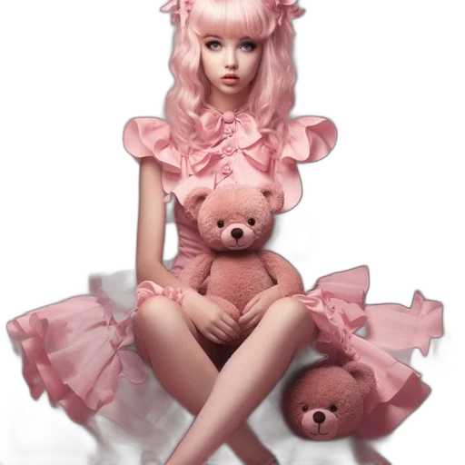 dress, creature, animal, photorealistic, fantasy art, concept art, 3d render, pastel transparent PNG cut-out
