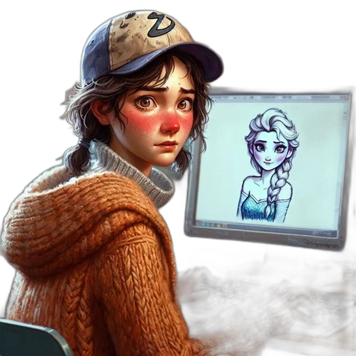 face, hat, staff, robot, concept art, pixel art, photorealistic, oil painting transparent PNG cut-out