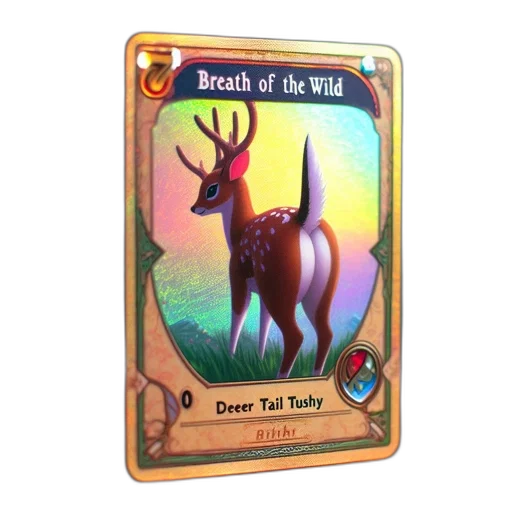 concept art, fantasy art, card, displays, deer, distinctive, tail, design transparent PNG cut-out