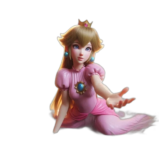 crown, dress, staff, concept art, fantasy art, 3d render, pixel art, pastel transparent PNG cut-out