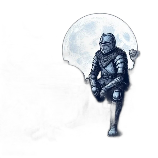 robot, umbrella, staff, jacket, concept art, pixel art, fantasy art, comic book art transparent PNG cut-out