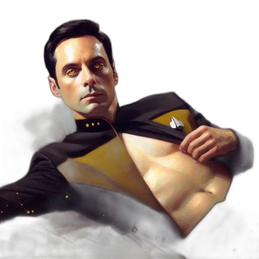 concept art, photorealistic, comic book art, fantasy art, outer space, golden, portrait, man transparent PNG cut-out