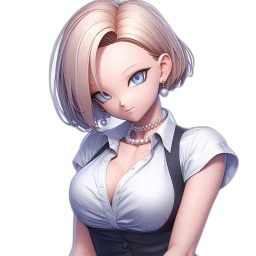 staff, face, dress, robot, anime, cartoon, concept art, fantasy art transparent PNG cut-out
