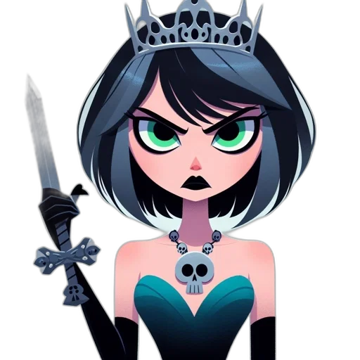 crown, staff, jewelry, sword, concept art, cartoon, comic book art, fantasy art transparent PNG cut-out