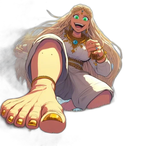 shoes, creature, jewelry, staff, concept art, fantasy art, watercolor, anime transparent PNG cut-out