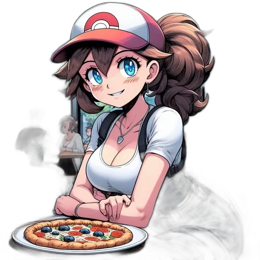 food, staff, weapon, dress, pixel art, anime, cartoon, concept art transparent PNG cut-out