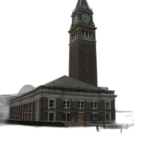 building, staff, 3d render, concept art, photorealistic, pixel art, city street, clock transparent PNG cut-out