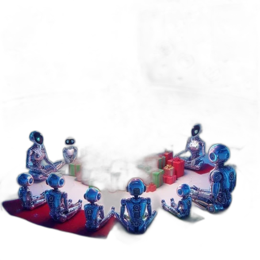 robot, furniture, jewelry, crown, concept art, 3d render, fog, fire transparent PNG cut-out