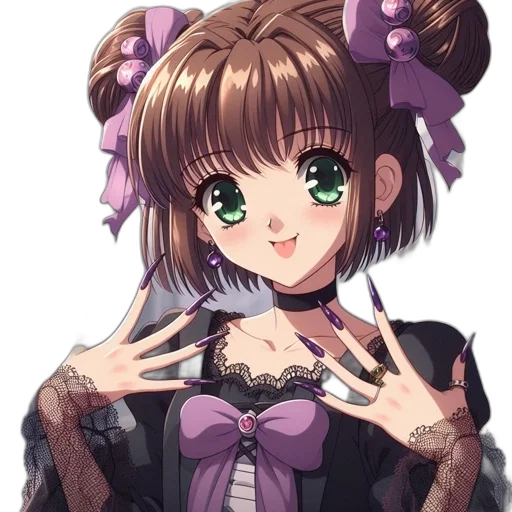 jewelry, staff, face, dress, anime, pixel art, cartoon, vaporwave transparent PNG cut-out