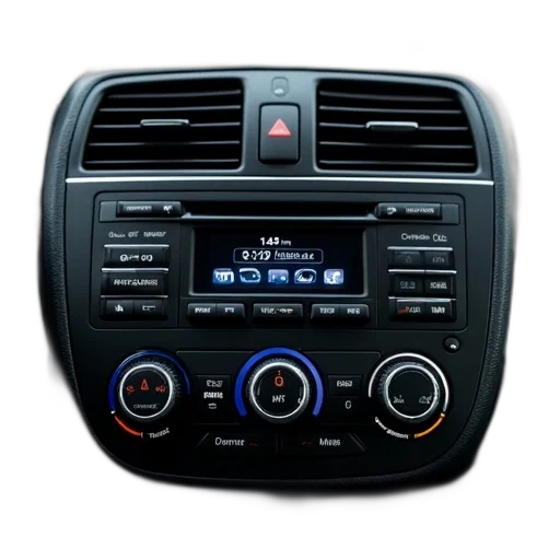 car, close-up, view, dashboard, focusing, radio, air, conditioning transparent PNG cut-out