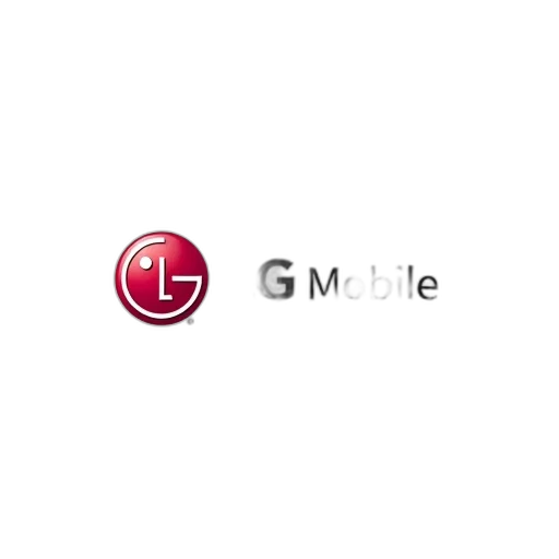 white, logo, word, red, mobile, black, displayed, against transparent PNG cut-out
