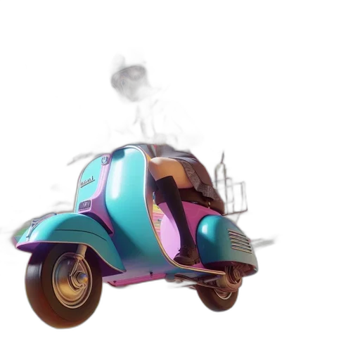 car, robot, weapon, jacket, concept art, 3d render, vaporwave, photorealistic transparent PNG cut-out
