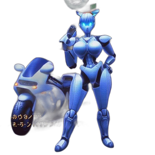 robot, staff, weapon, concept art, 3d render, pixel art, fantasy art, outer space transparent PNG cut-out