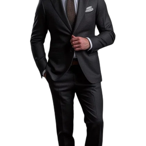 jacket, staff, photorealistic, dark, monochrome, earth tones, colorful, well-dressed transparent PNG cut-out