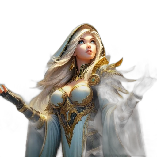 staff, sword, fantasy art, concept art, 3d render, comic book art, golden, blue transparent PNG cut-out