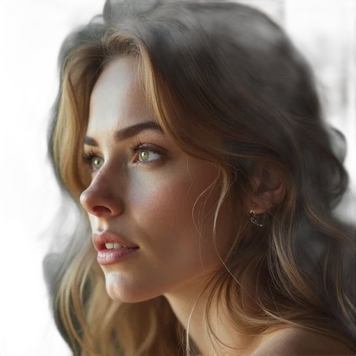 face, jewelry, crown, dress, photorealistic, oil painting, watercolor, fantasy art transparent PNG cut-out