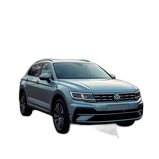 car, photorealistic, silver, volkswagen transparent PNG cut-out