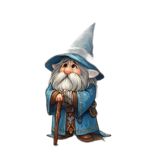staff, hat, fantasy art, concept art, pixel art, 3d render, blue-robed, wizard transparent PNG cut-out