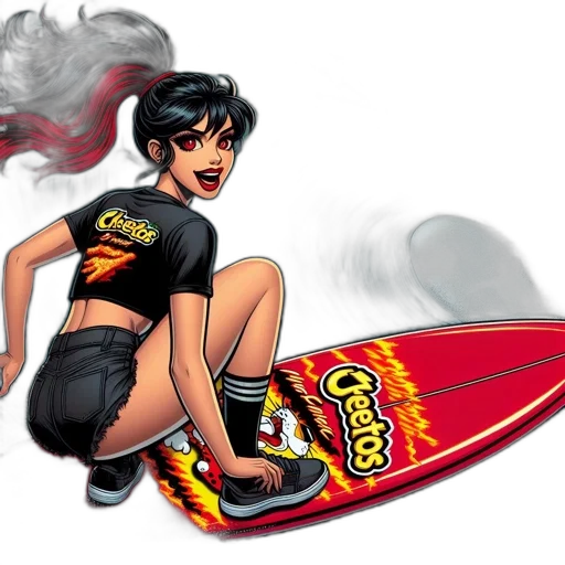 comic book art, concept art, cartoon, photorealistic, woman, red, streaks, her transparent PNG cut-out