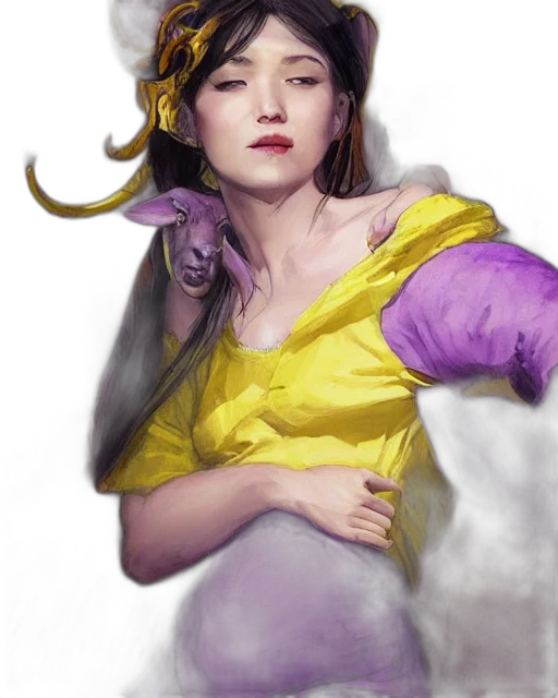 dress, dragon, face, fantasy art transparent PNG cut-out