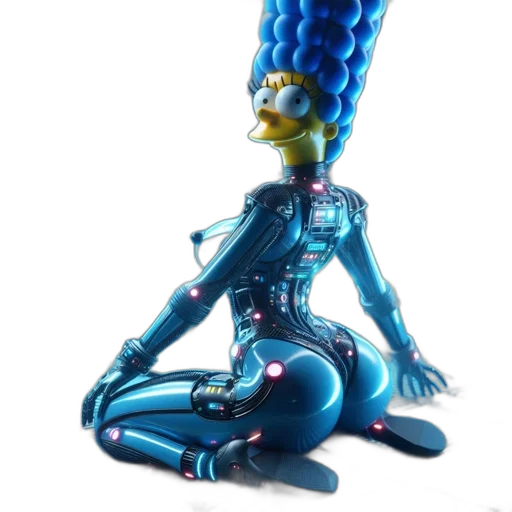 robot, creature, jewelry, staff, concept art, 3d render, cyberpunk, vaporwave transparent PNG cut-out