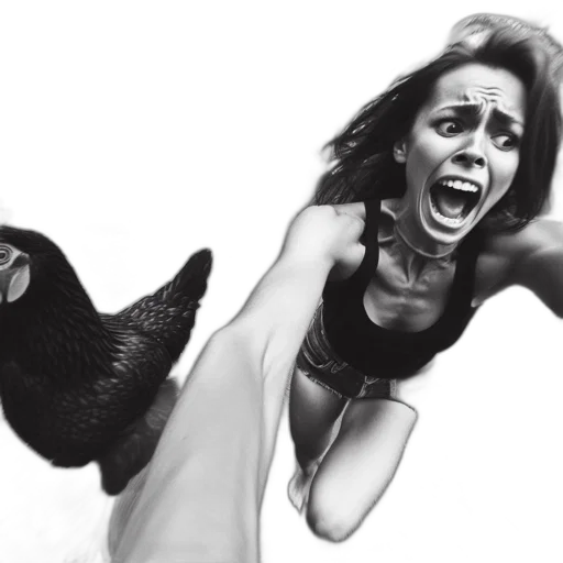 animal, photorealistic, comic book art, concept art, cartoon, dramatic, photo, frightened transparent PNG cut-out