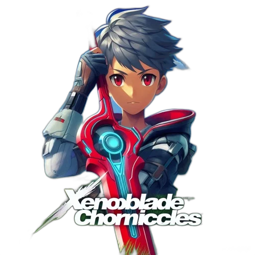 concept art, pixel art, anime, fantasy art, advertisement, xenoblade, chronicles, youthful transparent PNG cut-out