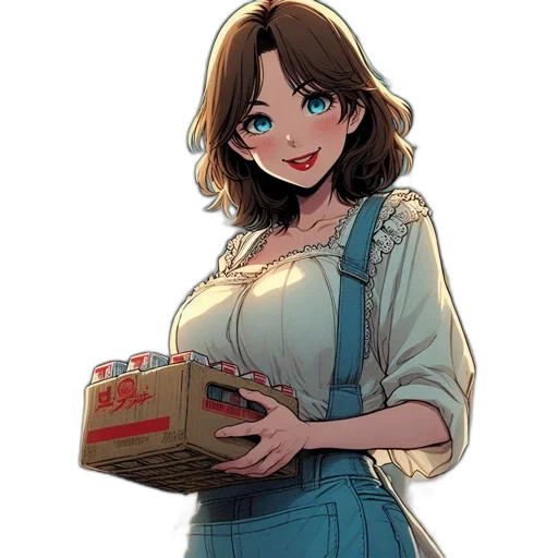 dress, food, robot, staff, concept art, anime, comic book art, cartoon transparent PNG cut-out