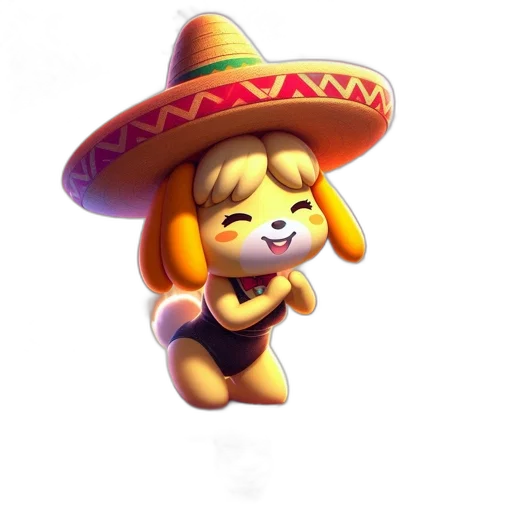 hat, animal, staff, mask, concept art, 3d render, pixel art, watercolor transparent PNG cut-out