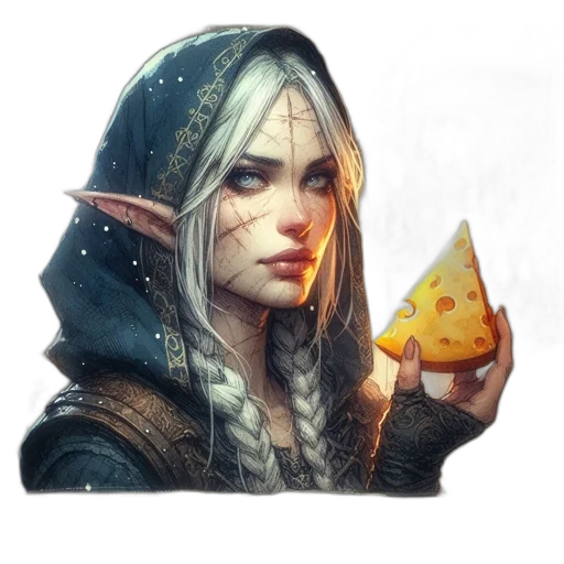 face, dragon, food, jacket, fantasy art, concept art, photorealistic, pixel art transparent PNG cut-out