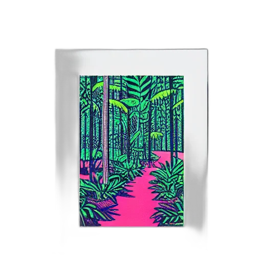 tree, vaporwave, pixel art, concept art transparent PNG cut-out