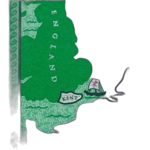 concept art, fog, green, colorful, map, england, island, labeled transparent PNG cut-out