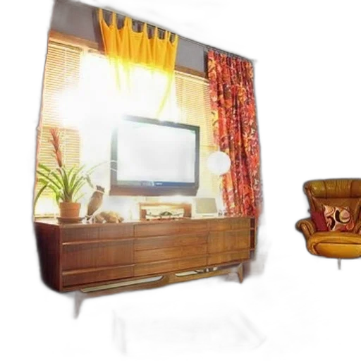 furniture, crown, 3d render, photorealistic, concept art, earth tones, cozy, living transparent PNG cut-out