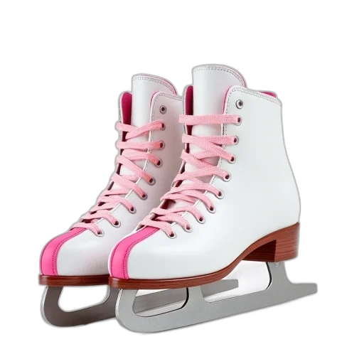 shoes, 3d render, vaporwave, photorealistic, pair, white, ice, skates transparent PNG cut-out