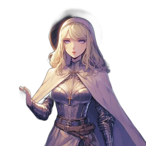 sword, staff, crown, dress, fantasy art, concept art, pixel art, anime transparent PNG cut-out