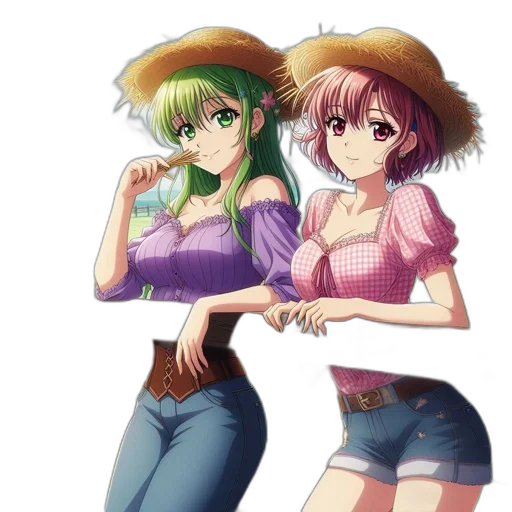 hat, weapon, anime, watercolor, concept art, vaporwave, beach, fire transparent PNG cut-out
