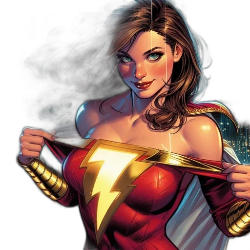 comic book art, concept art, female, superhero, known, marvel, flowing, brown transparent PNG cut-out