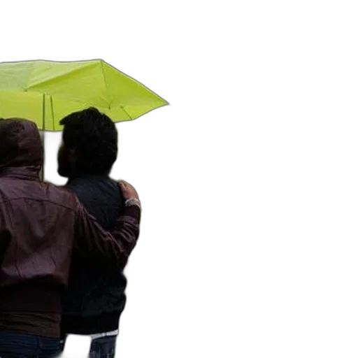 umbrella, jacket, hat, furniture, 3d render, photorealistic, rain, two transparent PNG cut-out