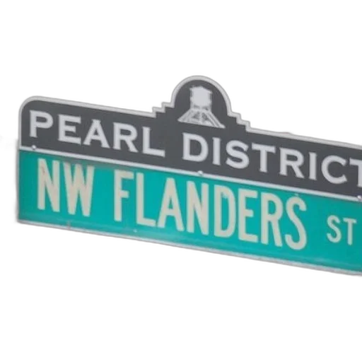 street, sign, pearl, district, portland, oregon, indicating, flanders transparent PNG cut-out