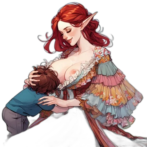dress, fantasy art, concept art, pixel art, watercolor, underwater, fire, forest transparent PNG cut-out