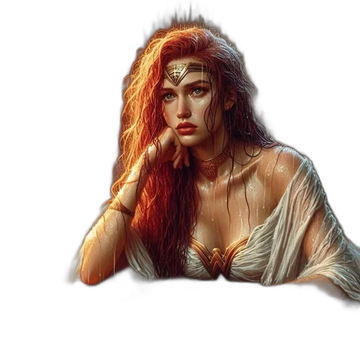 jewelry, crown, face, fantasy art, photorealistic, concept art, oil painting, fire transparent PNG cut-out