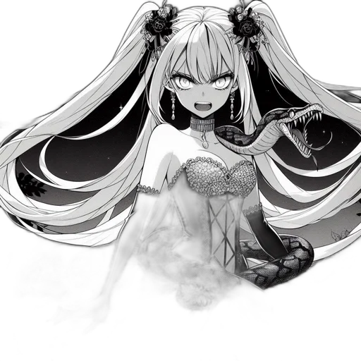 dress, mask, hair, crown, anime, fantasy art, concept art, comic book art transparent PNG cut-out